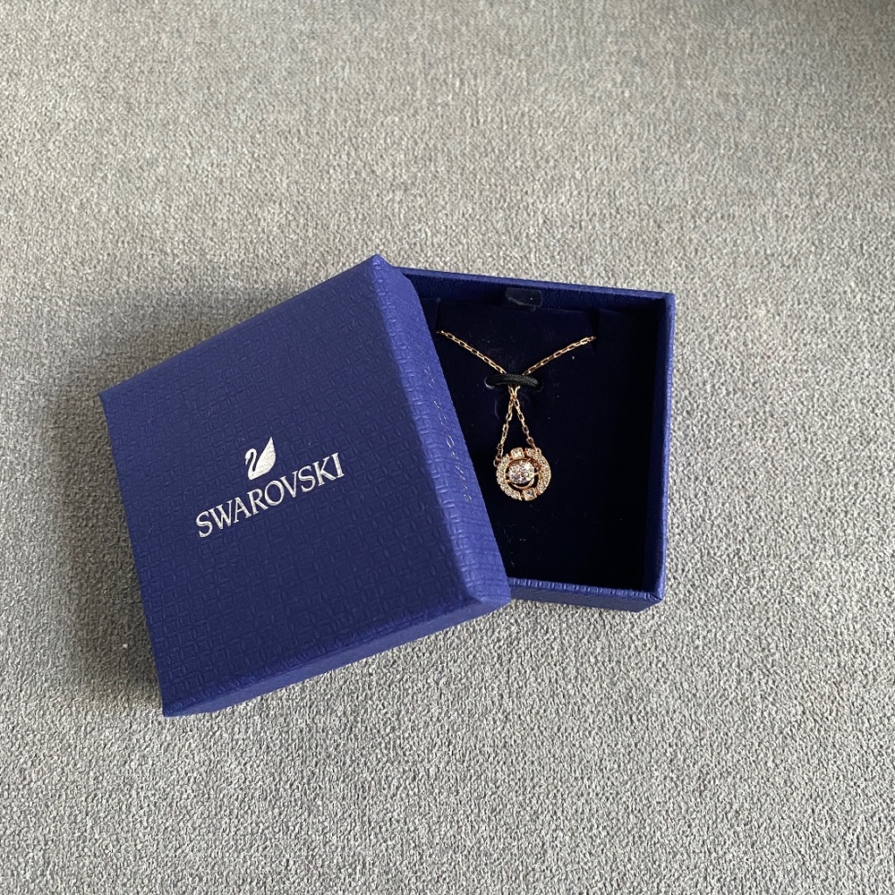 Swarovski Rose Gold Twinkle Dangling Necklace
